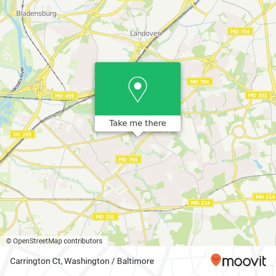 Mapa de Carrington Ct, Capitol Heights, MD 20743