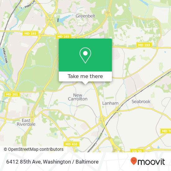 6412 85th Ave, New Carrollton (NEW CARROLLTON), MD 20784 map