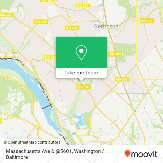 Massachusetts Ave & @5601 map