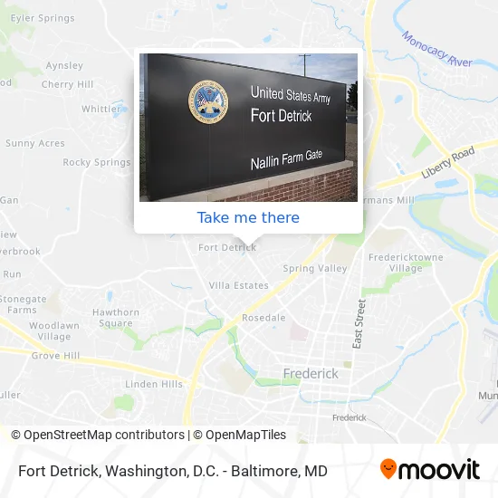 Mapa de Fort Detrick
