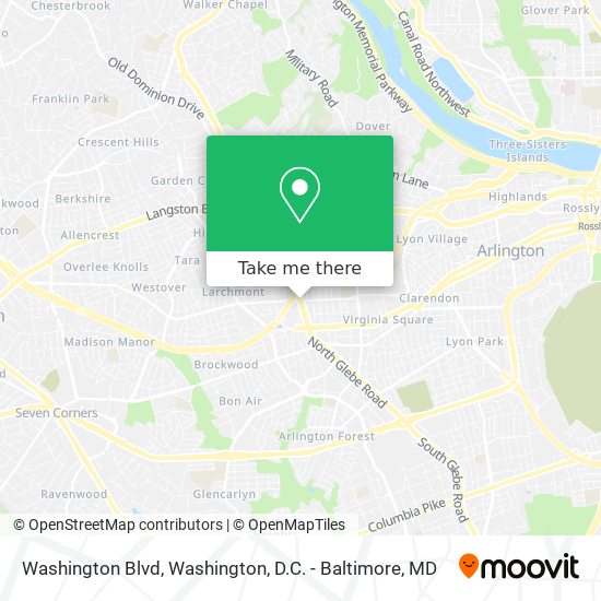 Mapa de Washington Blvd