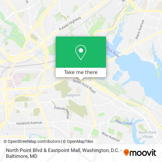 Mapa de North Point Blvd & Eastpoint Mall