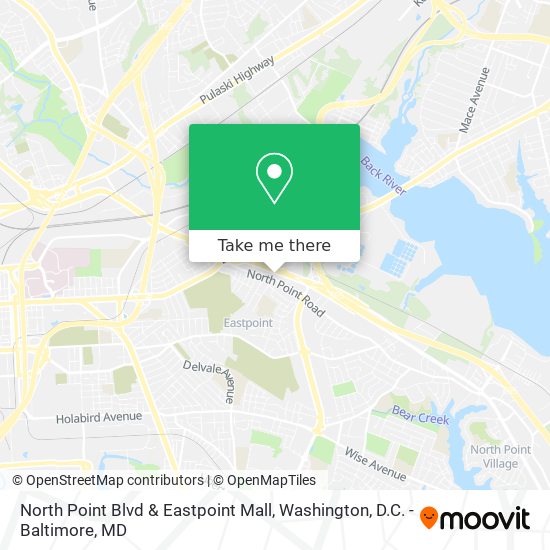 North Point Blvd & Eastpoint Mall map