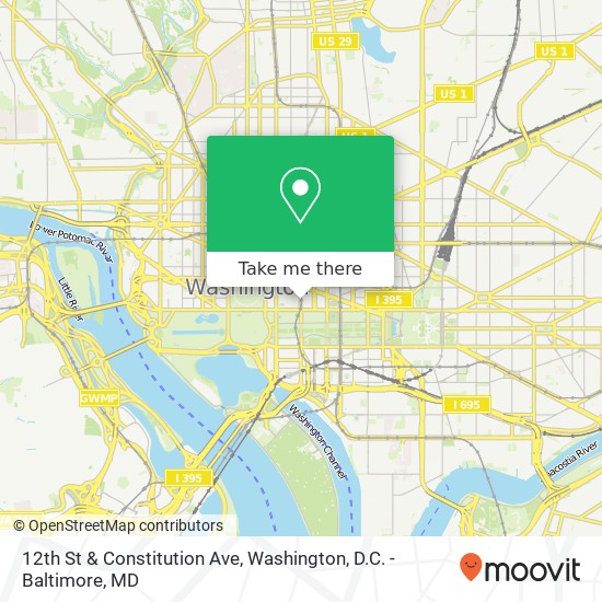 12th St & Constitution Ave map