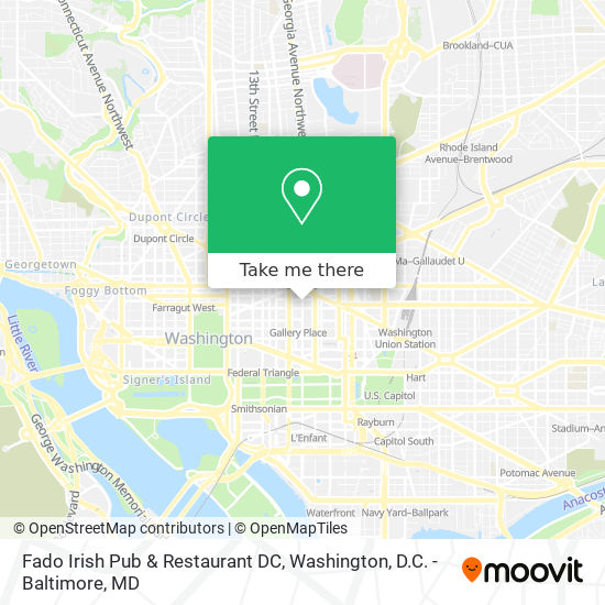 Fado Irish Pub & Restaurant DC map