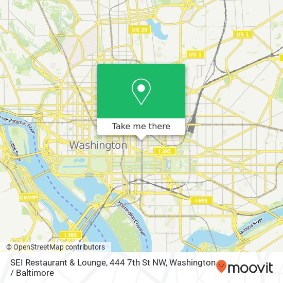 SEI Restaurant & Lounge, 444 7th St NW map