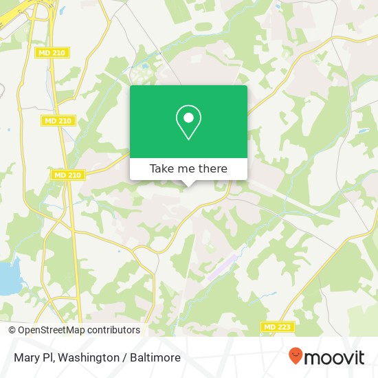 Mapa de Mary Pl, Fort Washington, MD 20744