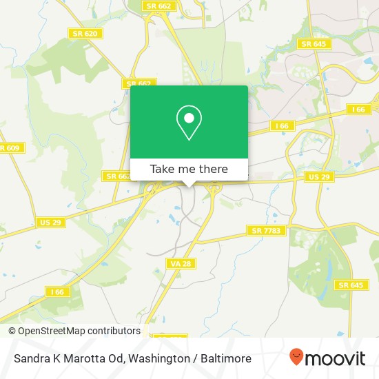 Mapa de Sandra K Marotta Od, 14245 Centreville Sq
