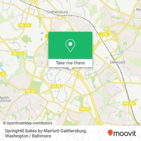 SpringHill Suites by Marriott Gaithersburg, 9715 Washingtonian Blvd map
