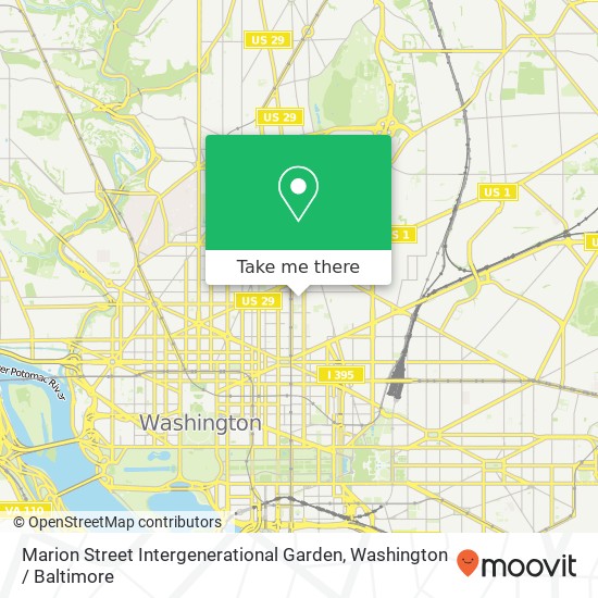 Mapa de Marion Street Intergenerational Garden, 1519 Marion St NW