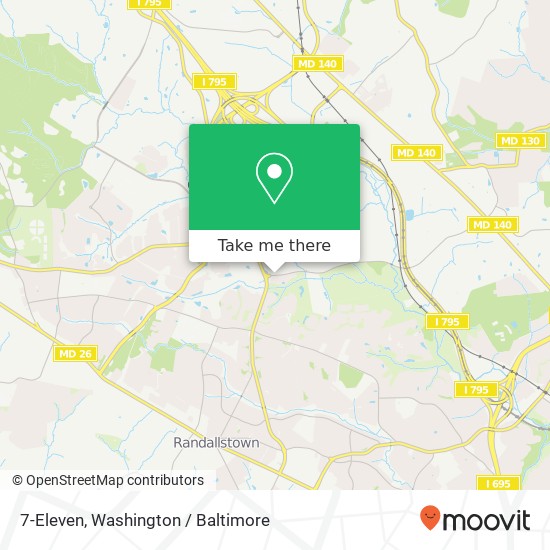 Mapa de 7-Eleven, 8890 McDonogh Rd