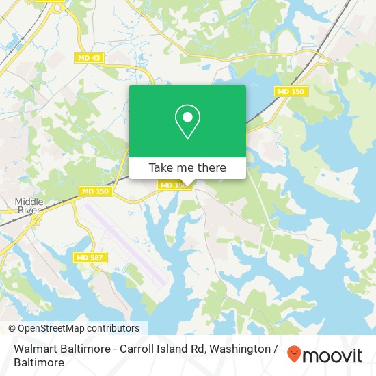 Walmart Baltimore - Carroll Island Rd, 112 Carroll Island Rd map