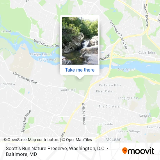 Mapa de Scott's Run Nature Preserve