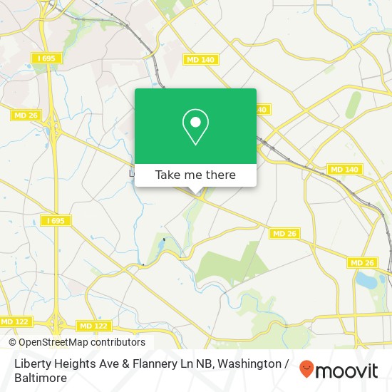 Mapa de Liberty Heights Ave & Flannery Ln NB, 5906 Liberty Rd