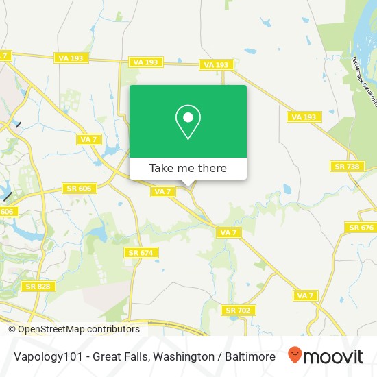 Mapa de Vapology101 - Great Falls, 10132 Colvin Run Rd