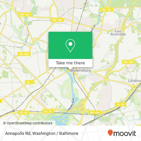 Mapa de Annapolis Rd, Bladensburg, MD 20710