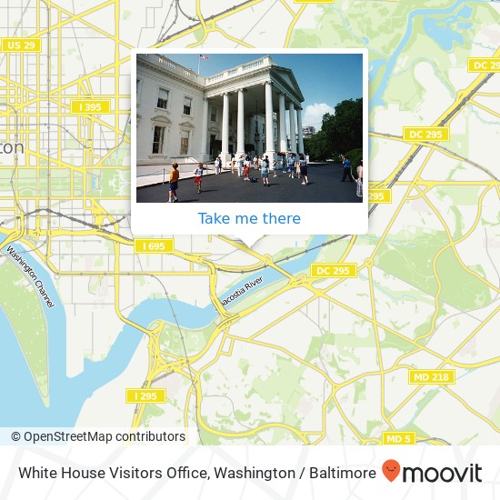Mapa de White House Visitors Office