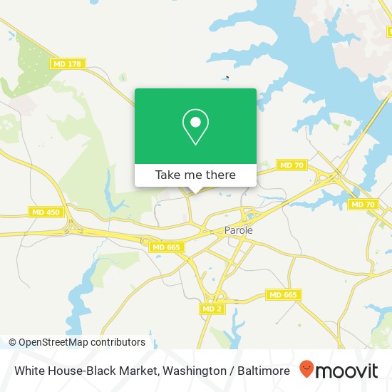 Mapa de White House-Black Market, 1790 Annapolis Mall