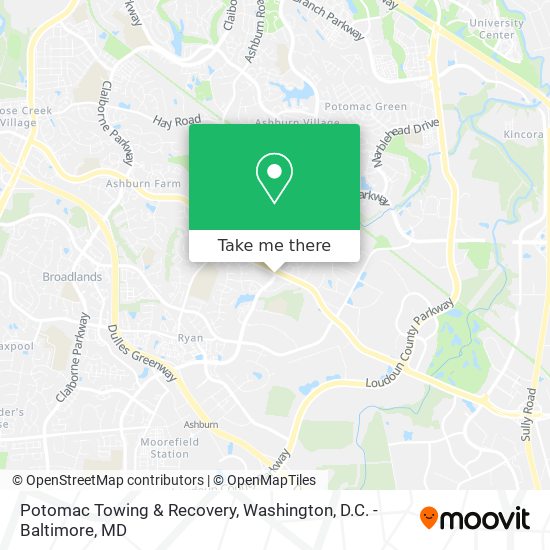 Potomac Towing & Recovery map