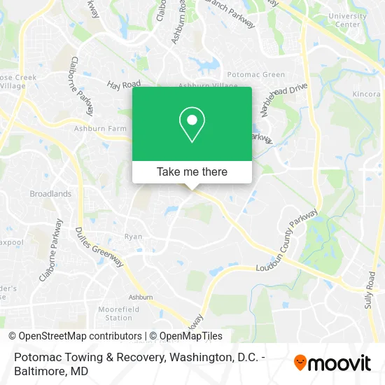 Potomac Towing & Recovery map
