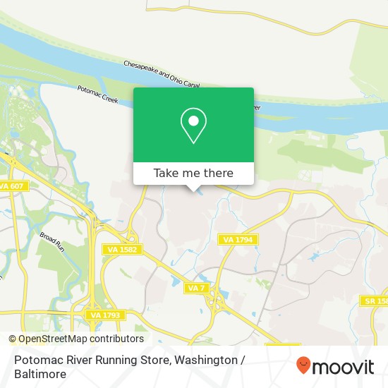 Mapa de Potomac River Running Store, 2 Awsley Ct