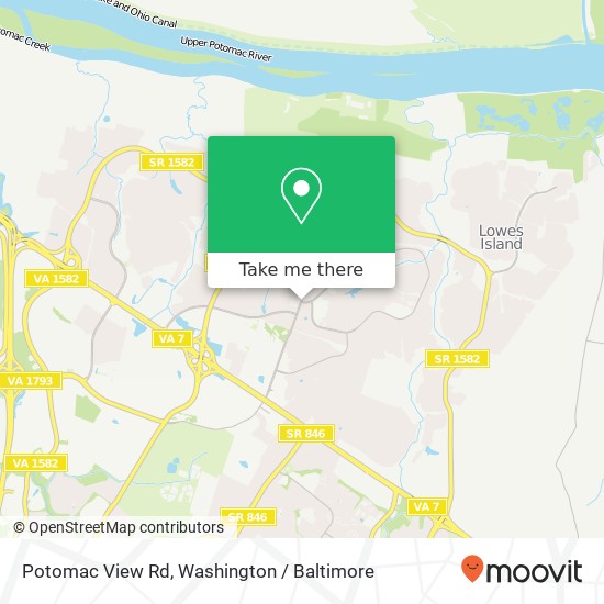 Mapa de Potomac View Rd, Sterling, VA 20164
