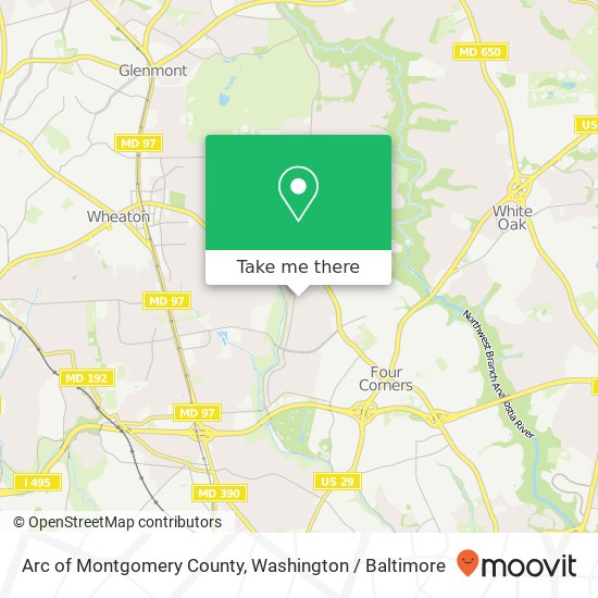 Mapa de Arc of Montgomery County, 10611 Tenbrook Dr