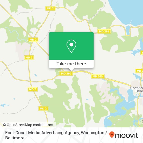 Mapa de East-Coast Media Advertising Agency, 8807 Lafayette Dr