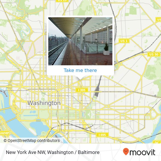 Mapa de New York Ave NW, Washington, DC 20001