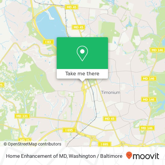 Home Enhancement of MD, I-83 map