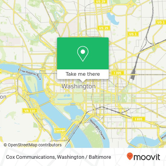 Mapa de Cox Communications, 15th St NW