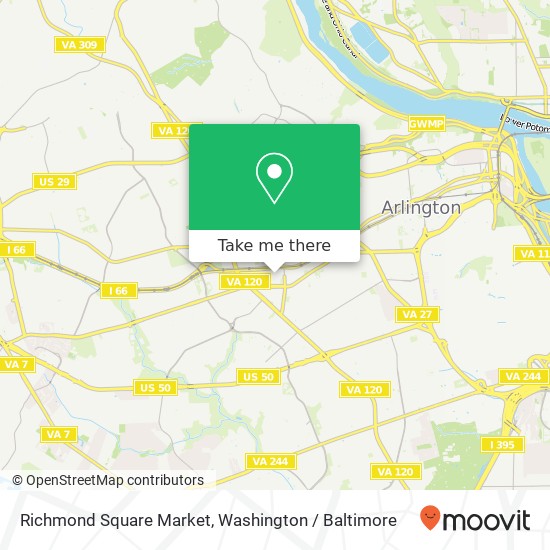 Mapa de Richmond Square Market, 900 N Randolph St