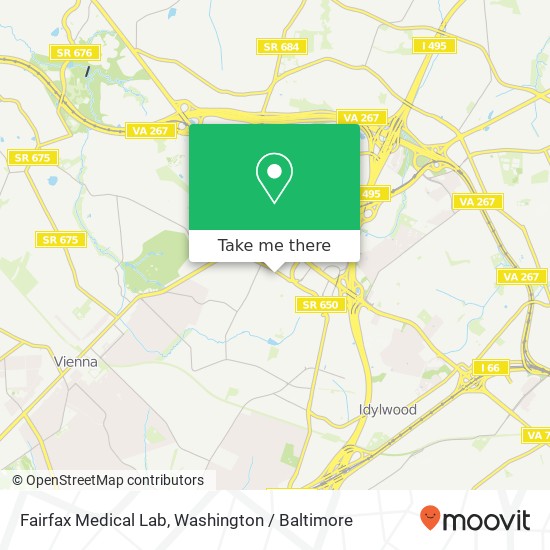 Mapa de Fairfax Medical Lab, 8233 Old Courthouse Rd