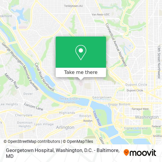 Georgetown Hospital map