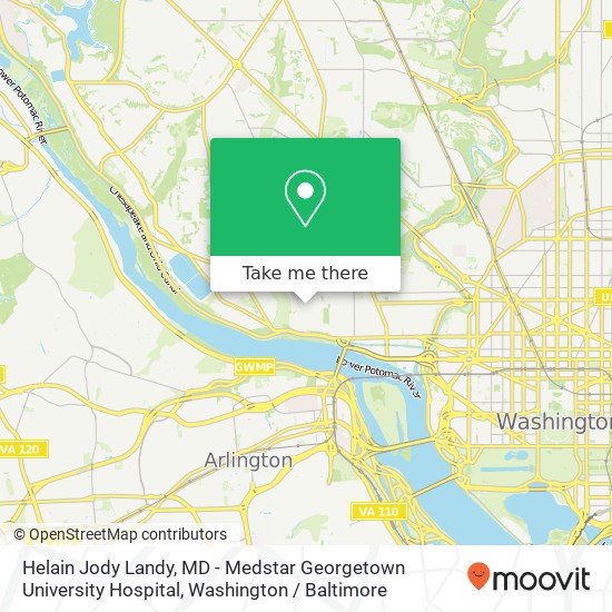 Mapa de Helain Jody Landy, MD - Medstar Georgetown University Hospital, 3800 Reservoir Rd NW