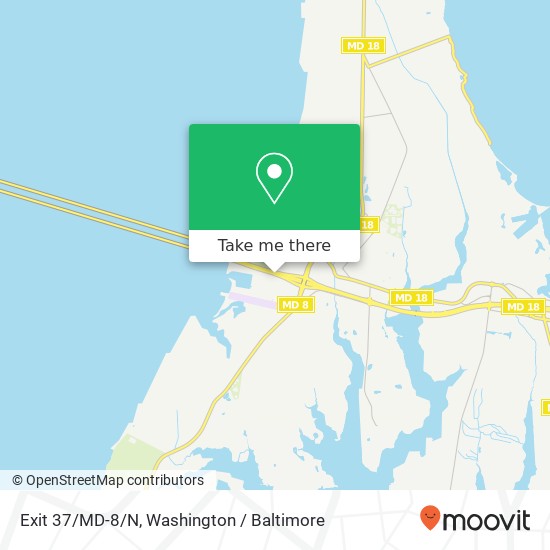 Exit 37/MD-8/N map