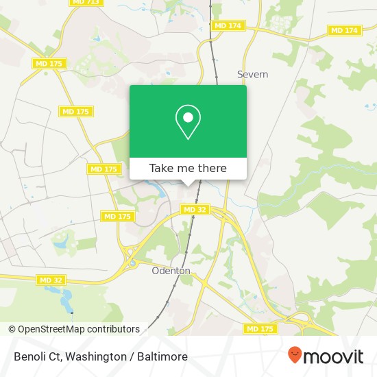 Mapa de Benoli Ct, Odenton, MD 21113