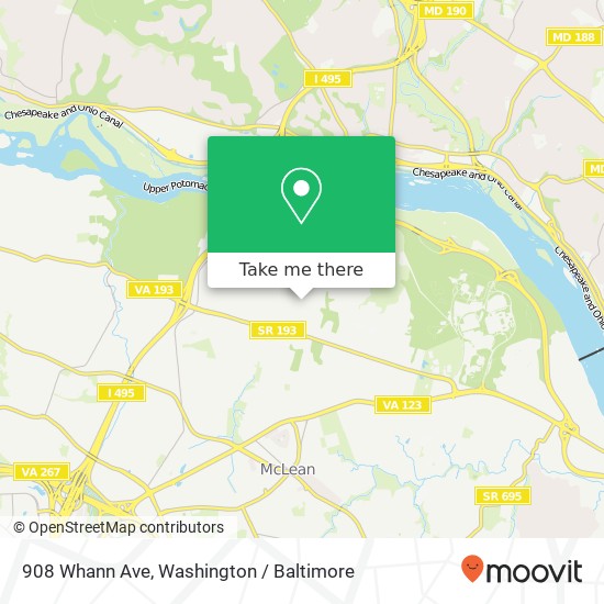 Mapa de 908 Whann Ave, McLean, VA 22101