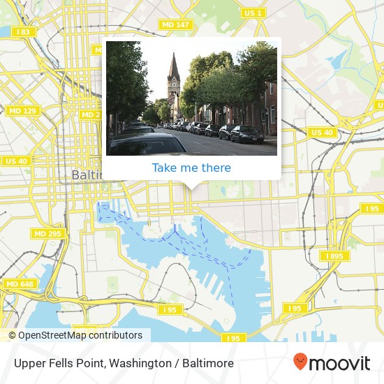 Mapa de Upper Fells Point, Baltimore