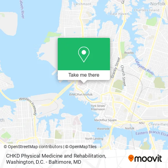 Mapa de CHKD Physical Medicine and Rehabilitation