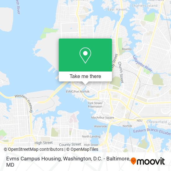Evms Campus Housing map