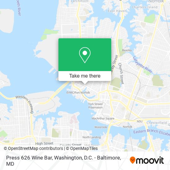 Mapa de Press 626 Wine Bar