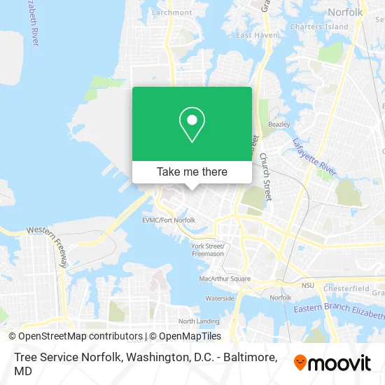Tree Service Norfolk map