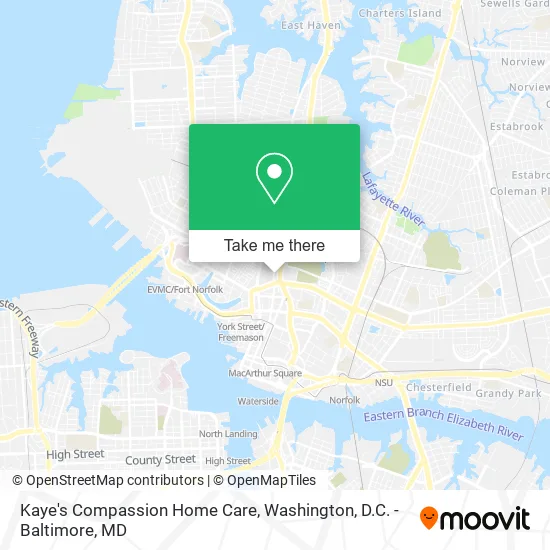 Mapa de Kaye's Compassion Home Care