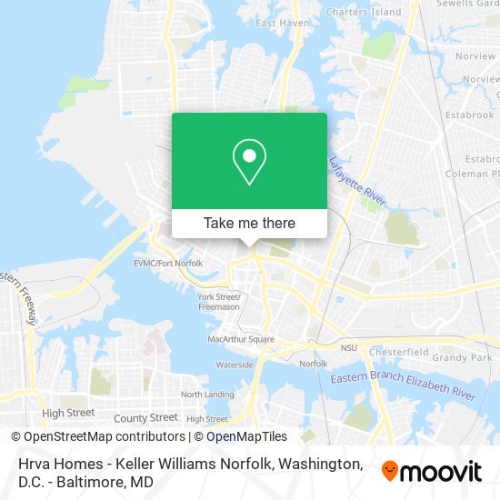 Mapa de Hrva Homes - Keller Williams Norfolk