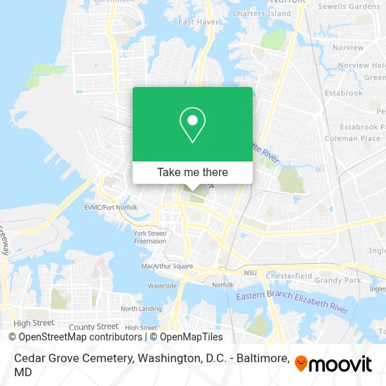 Cedar Grove Cemetery map