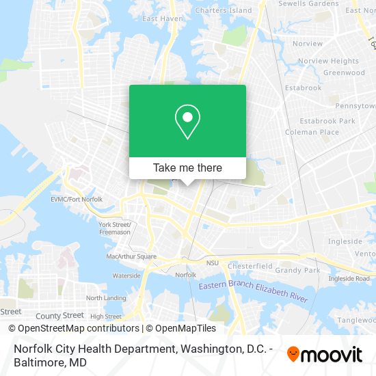 Norfolk City Health Department map