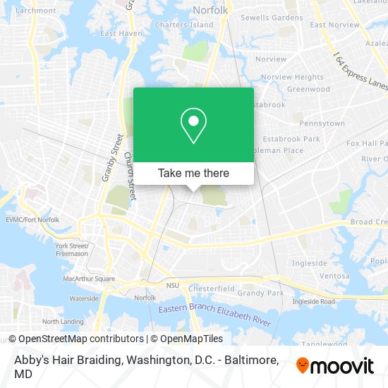 Abby's Hair Braiding map