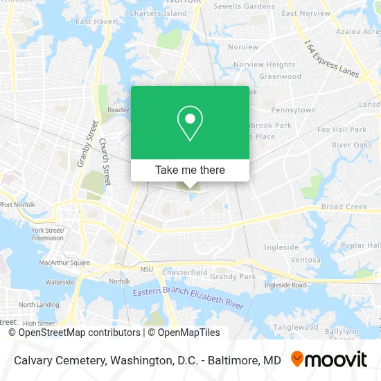 Calvary Cemetery map