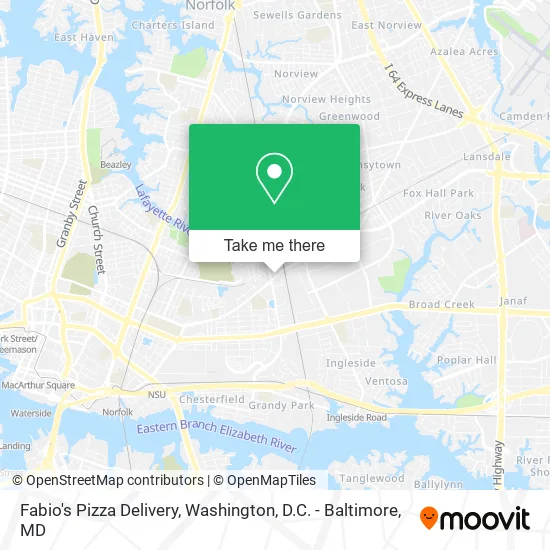 Fabio's Pizza Delivery map